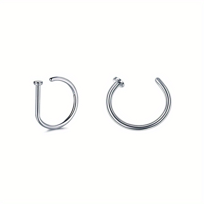 Clip On Lip Ring Minimalist Stainless Steel Fake Piercing - Temu