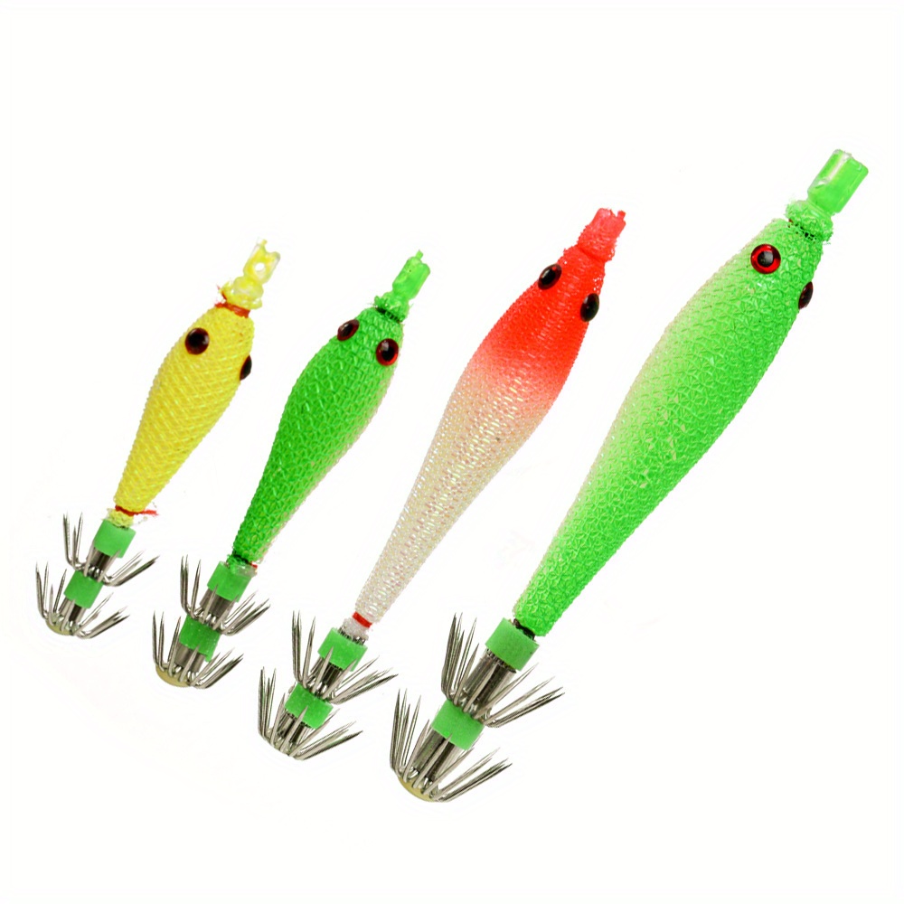 Luminous Fishing Hooks Soft Squid Hooks Cuttlefish Bionic - Temu Australia