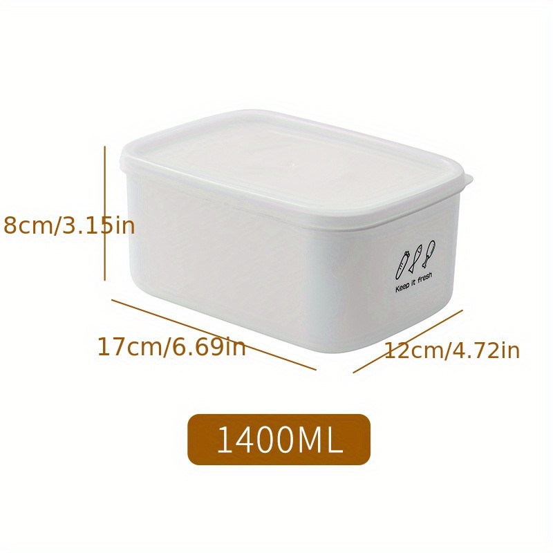 3pcs Plastic Sealed Heating Bento Lunch Box Refrigerator Fresh keeping Box