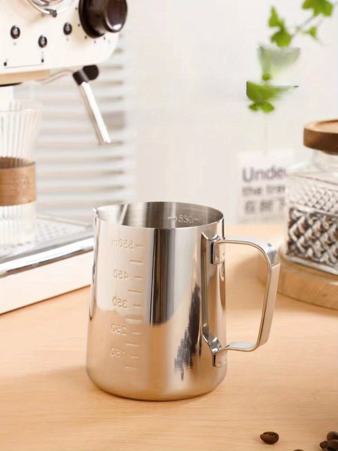 Milk Frothing Pitcher, Stainless Steel Art Creamer Cup Milk Frother Steamer  Cup Stainless Steel Coffee Milk Frothing Cup,Coffee Steaming Pitcher