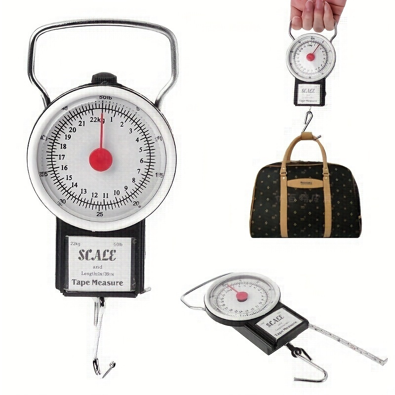75 KG / 165 LB LCD Portable Scale Digital Hanging Scale Weight Balance  Baggage Parcel Vegetable Fruit Meat Fishing Weighing Scale with Tape  Measure