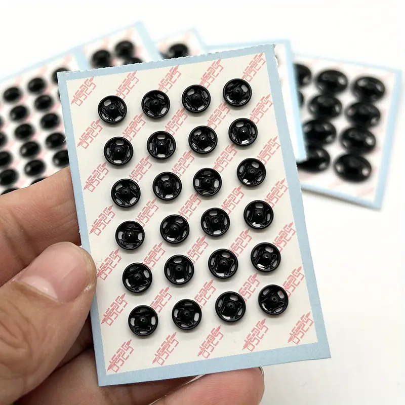 Silvery/black Small Brass Snap Fasteners Press Button Stud - Temu