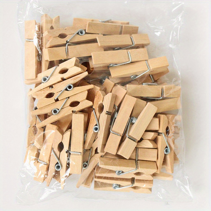 Small Clothespins Mini Natural Wooden Clothes Drying Pins - Temu