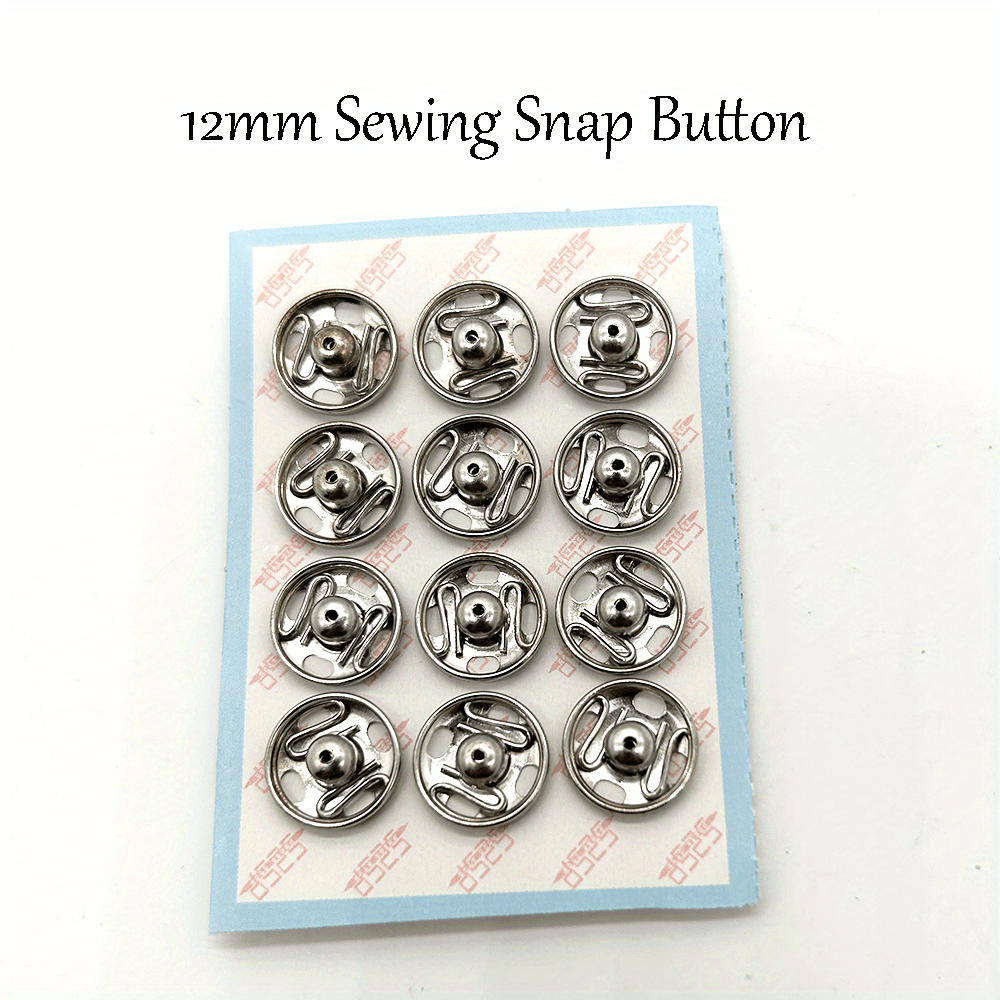 ▷ Sew-On Snap Button Brass Stainless 12 mm 20L / 15/32 - Sew-On Snap  Fasteners