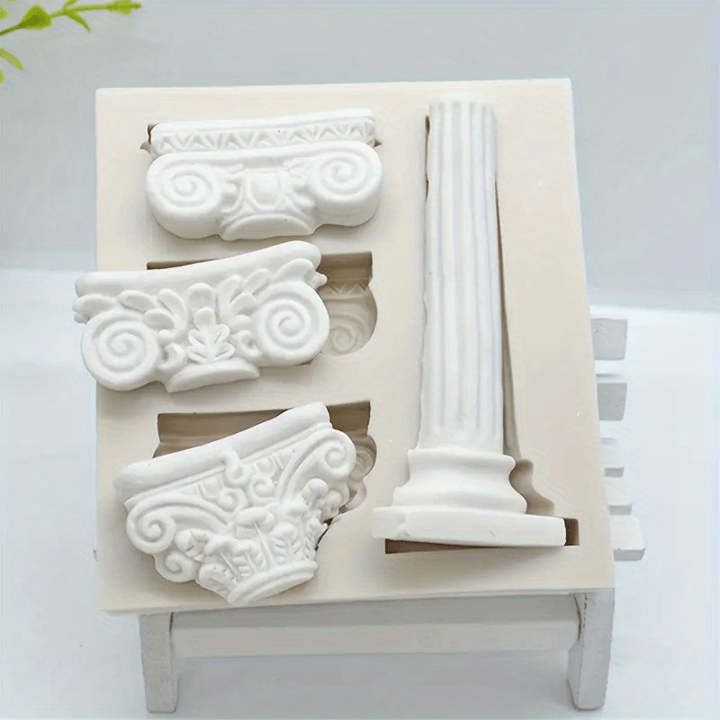 Roman Column Silicone Mold 3d Fondant Mold For Diy Pudding - Temu