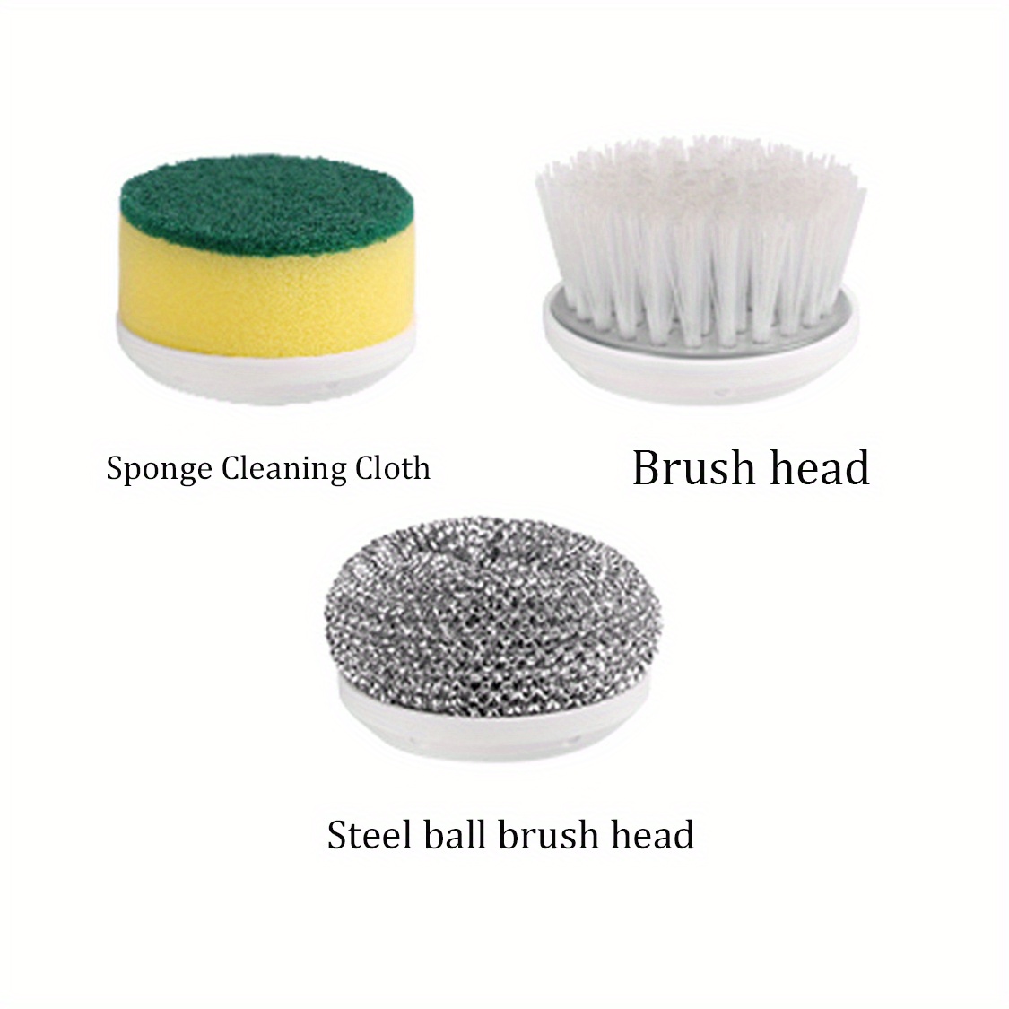 Electric Spin Scrubber With 3 Replaceable Brush Head, Power Cordless  Kitchen Scrubber, Handheld Rechargeable Shower Spin Scrubber,  Multifunctional Scrubber For Bathroom, Kitchen, Bathtub, Tile, Dish,  Shower, Cleaning Supplies, Cleaning Tool - Temu