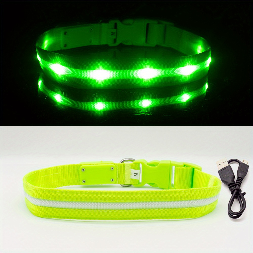 Collar Pendiente Antiperdida Luz Led Carga Usb Perros Gatos