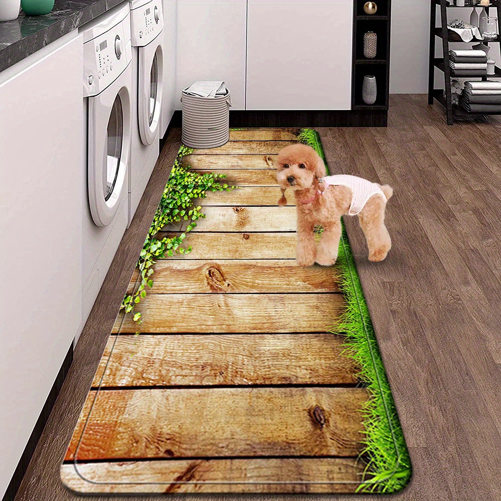 3d Wood Leaf Pattern Kitchen Rugs, Absorbent Non Slip Cushioned Rugs, Stain  Resistant Waterproof Long Strip Floor Mat, Comfort Standing Mats, Living  Room Bedroom Bathroom Kitchen Sink Laundry Office Area Rugs Runner