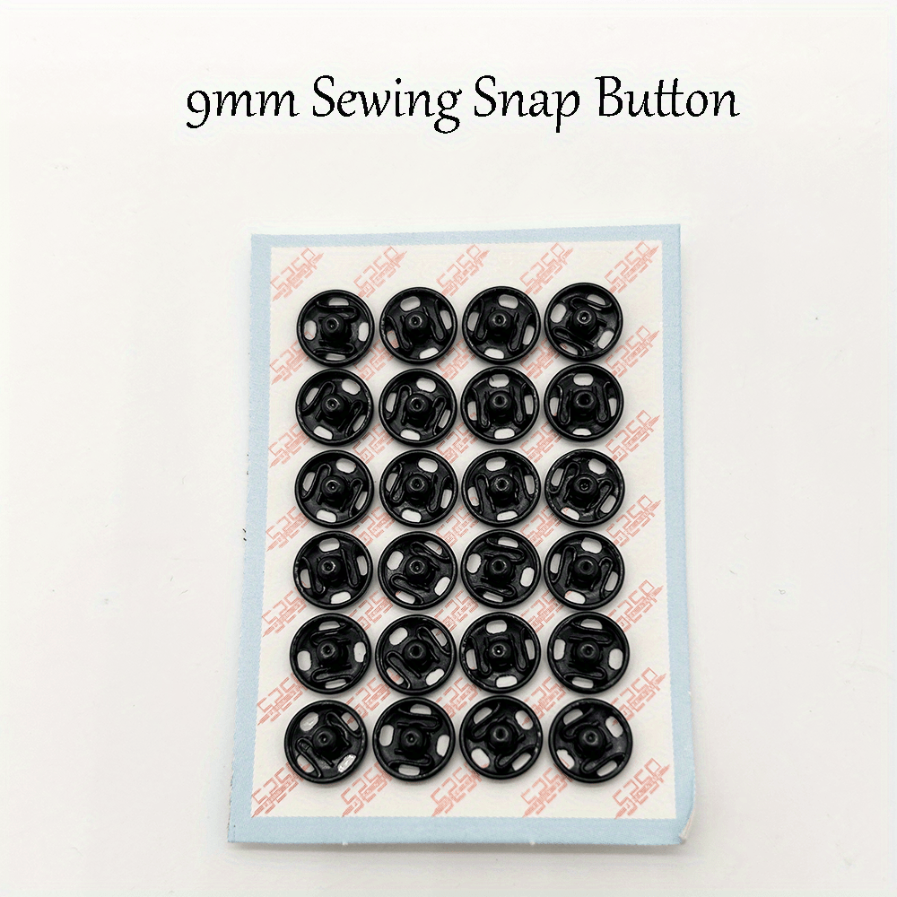 Sew on Snap Buttons 9mm 12mm 15mm Snap Fasteners for Sewing, 180 Sets 