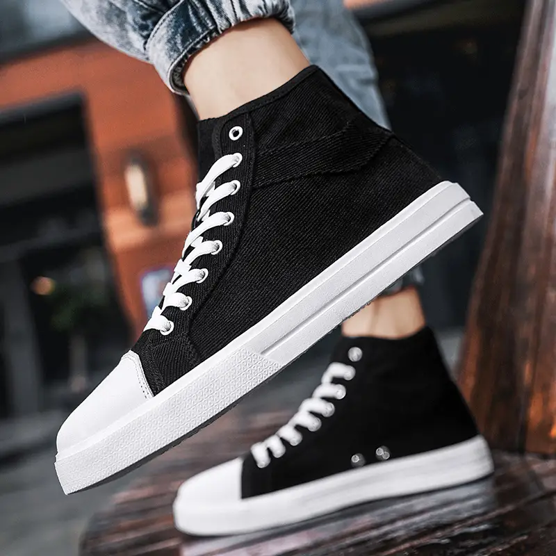 Mens Canvas Shoes Fashion High Top Lightweight Breathable Walking Sneakers  Mens Footwear - Men's Shoes - Temu