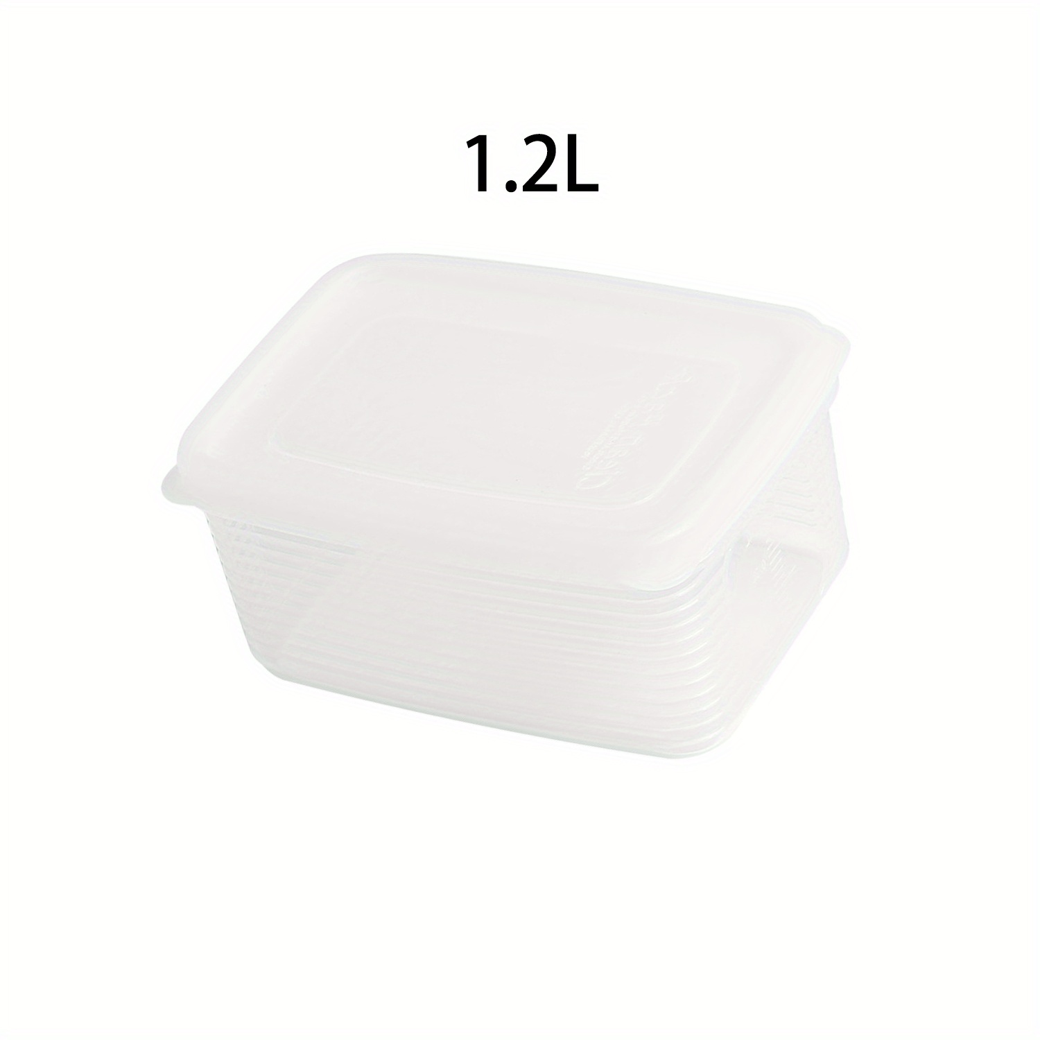 Striped Transparent Refrigerator Fresh-keeping Box with Soft Cover and Scale
