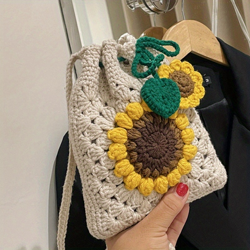 Knitted Sunflower Crossbody Bag – wickedafstore