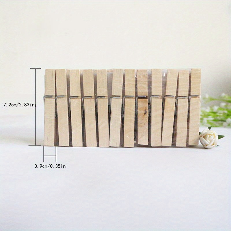 100pcs Clothes Pins Wood - 4 inch Heavy Duty Wooden Clothespins for Hanging  Clothes Outdoor Clip,Crafts