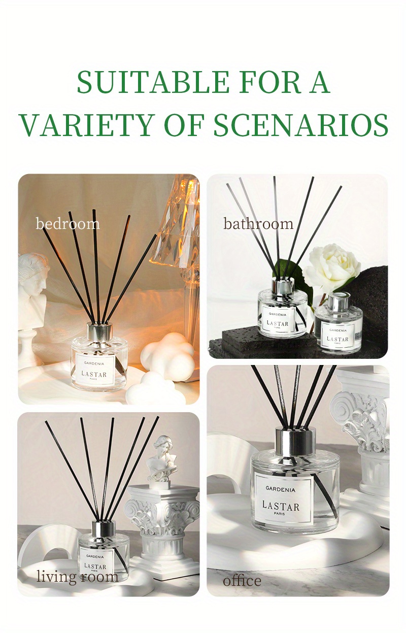 NEVAEHEART Gardenia Reed Diffuser Oil Refill and Sticks Set | Includes A Free Set of Reed Sticks | Rich Gardenia, Lilac & Coconut Fragrance Notes