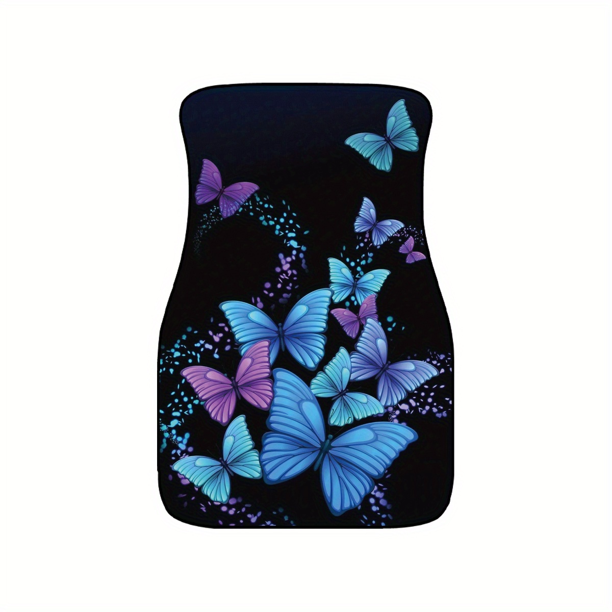 Blue Butterfly Car Floor Mats Front Rear Pritector Foot Pad - Temu