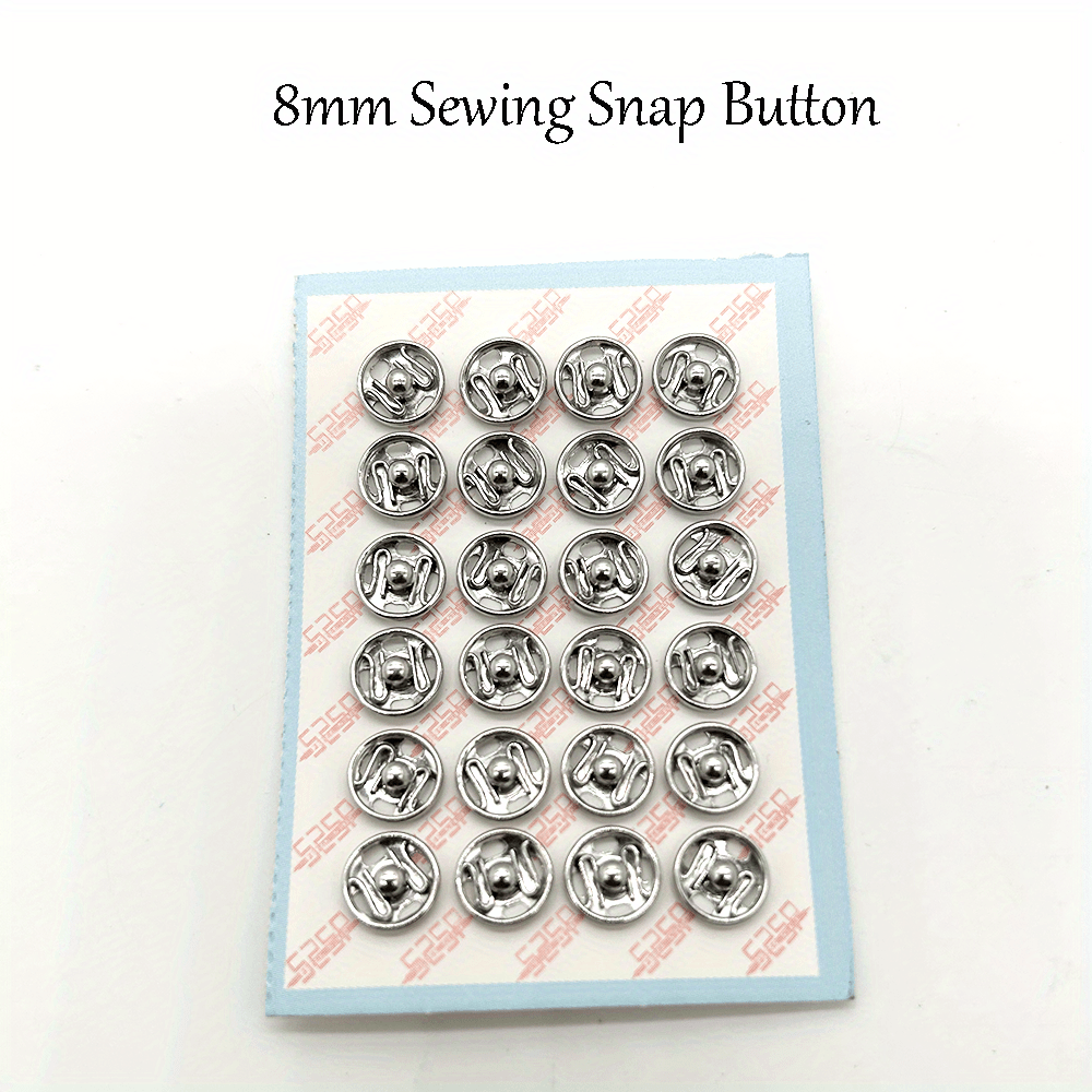 Silver Metal Press Studs Snap Fastener Button Large Small Clothing Sewing  Craft