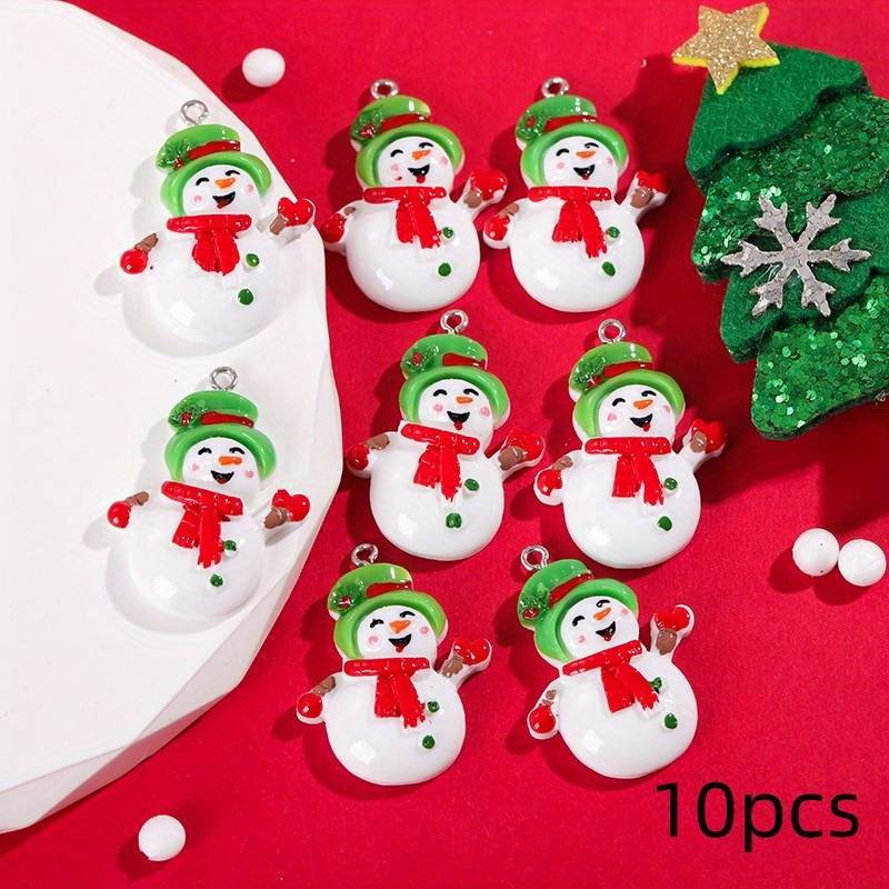 10Pcs Merry Christmas Accessory For Jewelry Making Diy Christmas