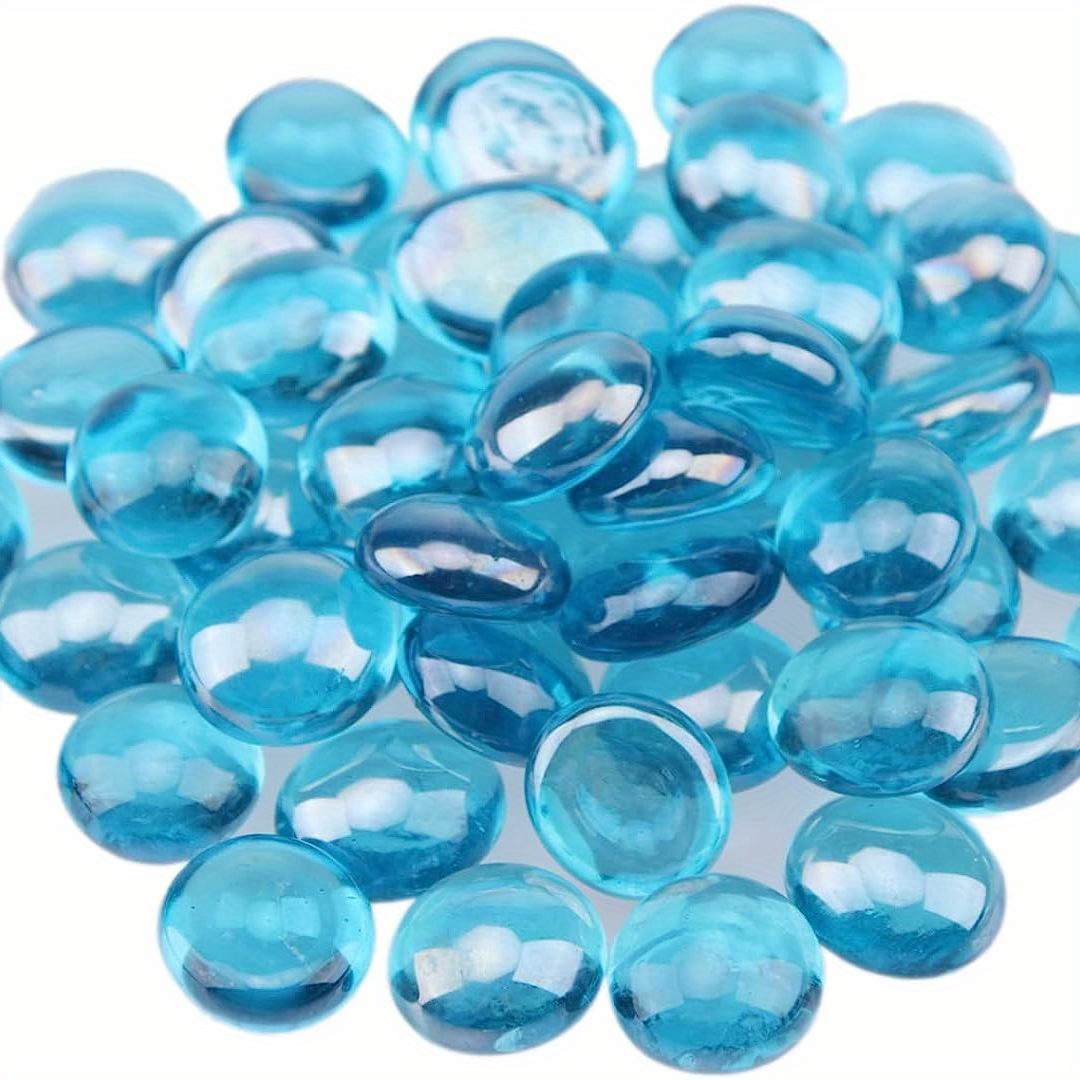  Meschett 50PCS Mini Glass Gems,Amber Mancala Stones Flat Bottom  Marble Beads for Home Decorative Art Craft Vase Filler(0.5~0.7) : Home &  Kitchen