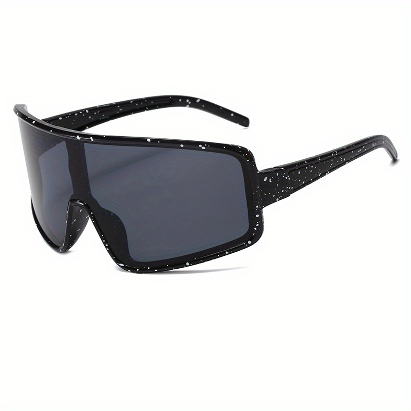1pc Geometric Frame Type Plastic Fashion Black Sports Glasses For