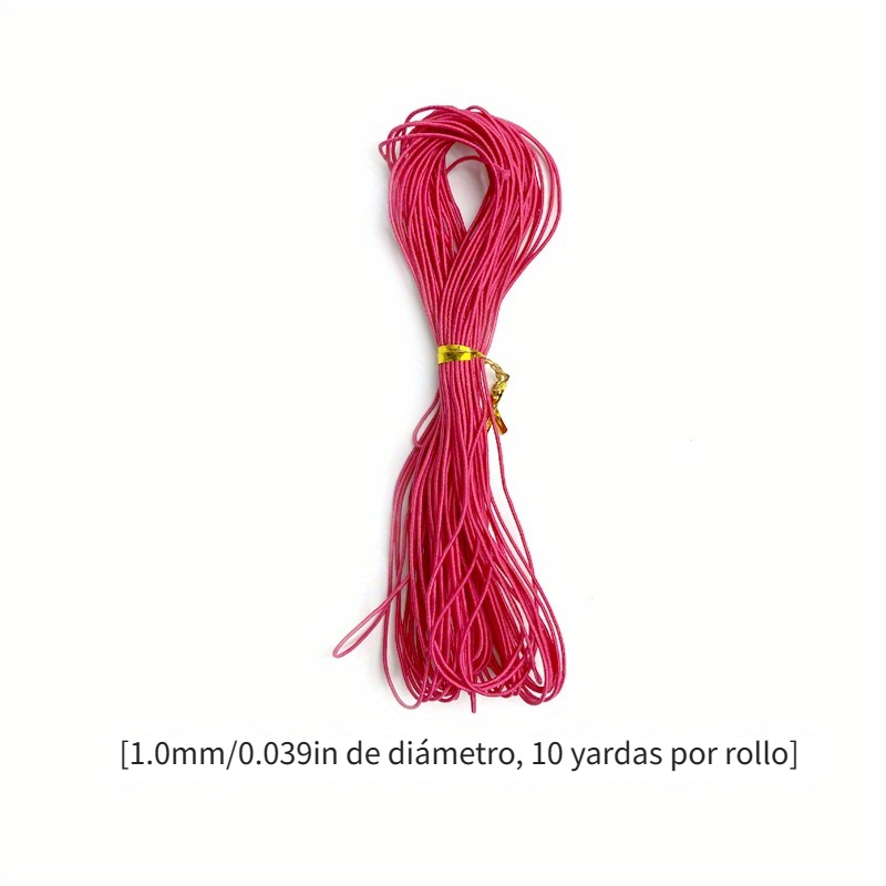 Cordón elástico redondo Rosa Palo 2mm x 3M. Labores, Costura y Mercería.