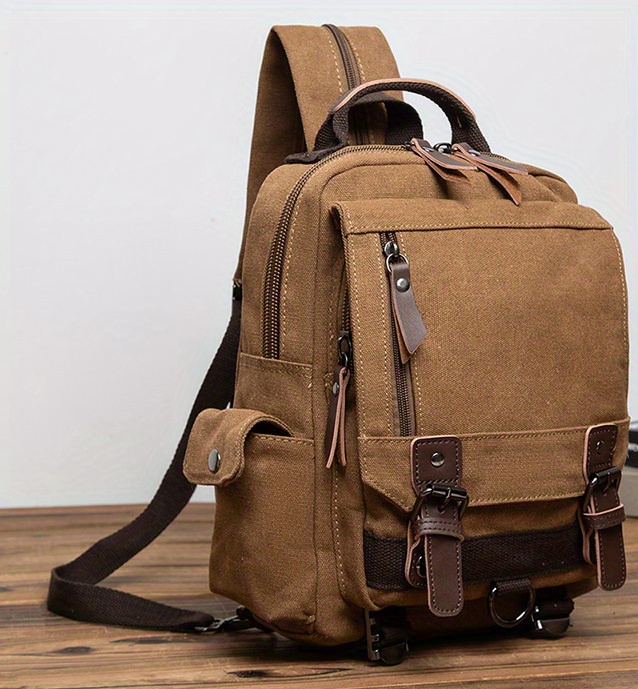 Vintage canvas travel clearance backpack