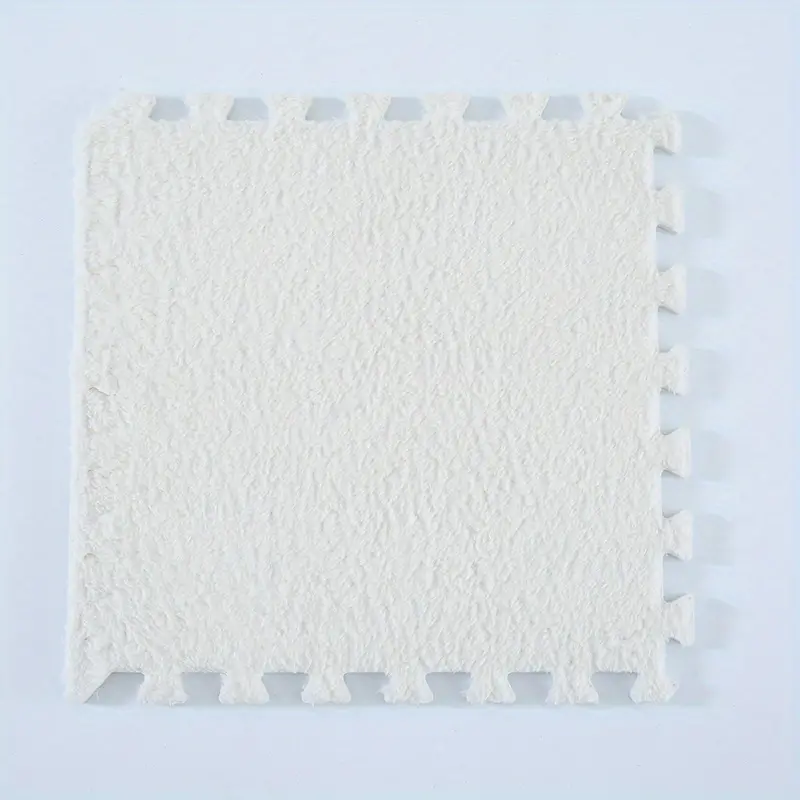 Creamy Style Carpet plush Puzzle Foam Floor Mat Thick - Temu