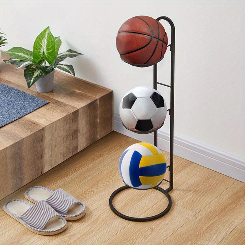 Ball Storage Rack, Basketball Display Stand, Screw-Free Portable Outdoor  Ball Stand Holder For Basketball Football And Volleyball