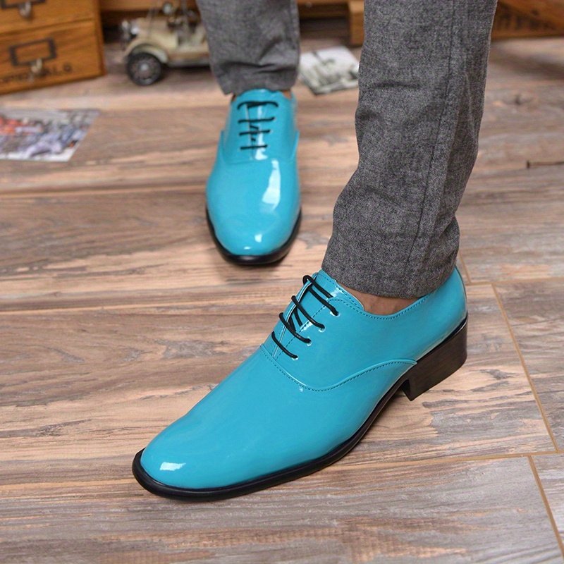 Men's Bright Color Oxford Shoes, Lace-up Front Dress Shoes For Men, Dance  Prom Ballroom - Temu Austria