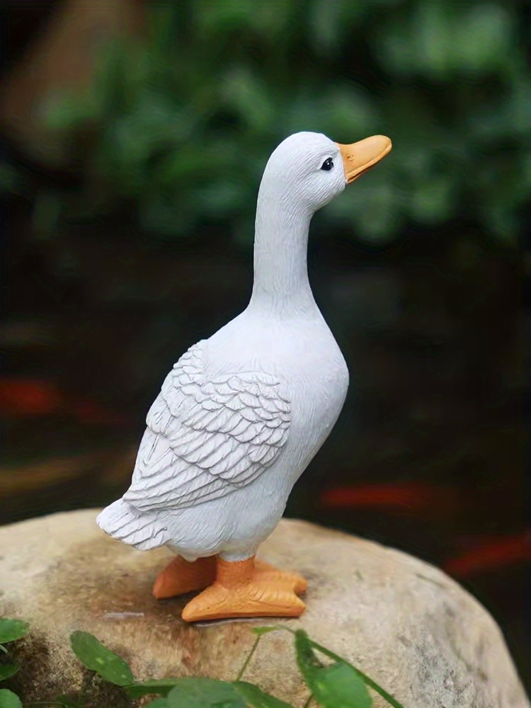 Duck Sculpture Desktop Outdoor Decor Garden Decor - Temu