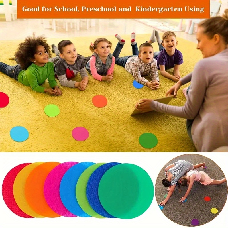 Tofficu 40pcs Carpet Markers Floor Tag for Kids Sitting Carpet Spot  Classroom Carpet Circles Education Supplies & Craft Spot Markers Carpet  Squares