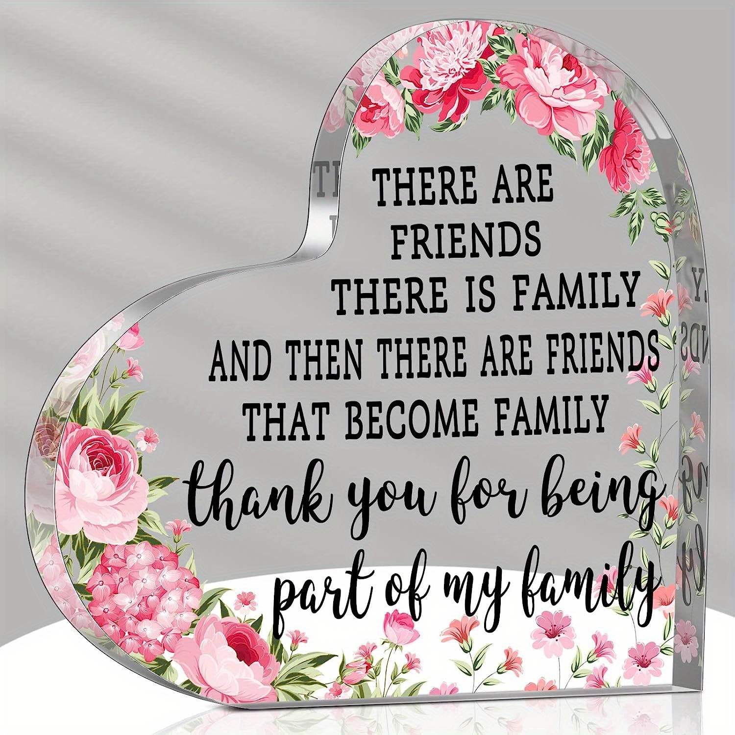 Best Friend Gift,1pc, Acrylic Gifts For Friends,Friendship Gifts For Women,Birthday  Gifts For Friends,Farewell Gifts, Plaque For Colleagues,Retirement Gifts,Acrylic  Heart Friendship Keepsake Decoration,Room Decor,Desk Decor,Office  Decor,Special