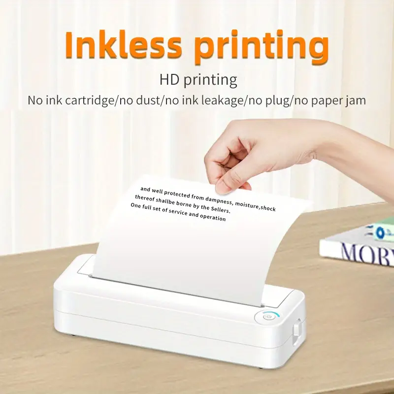 portable a4 printer print pdfs thermal prints more usb home business mobile printing with large capacity battery details 4