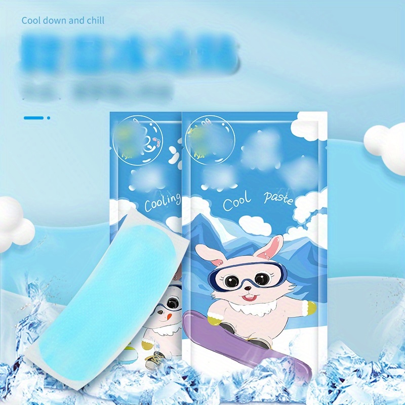 10 Packs Cartoon Ice Cooling Stickers - Fever Mobile Phone Cooling