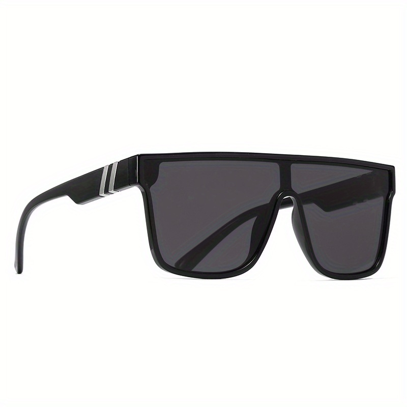 1pc Mens Square Oversized Sunglasses Unisex One Lens Outdoor