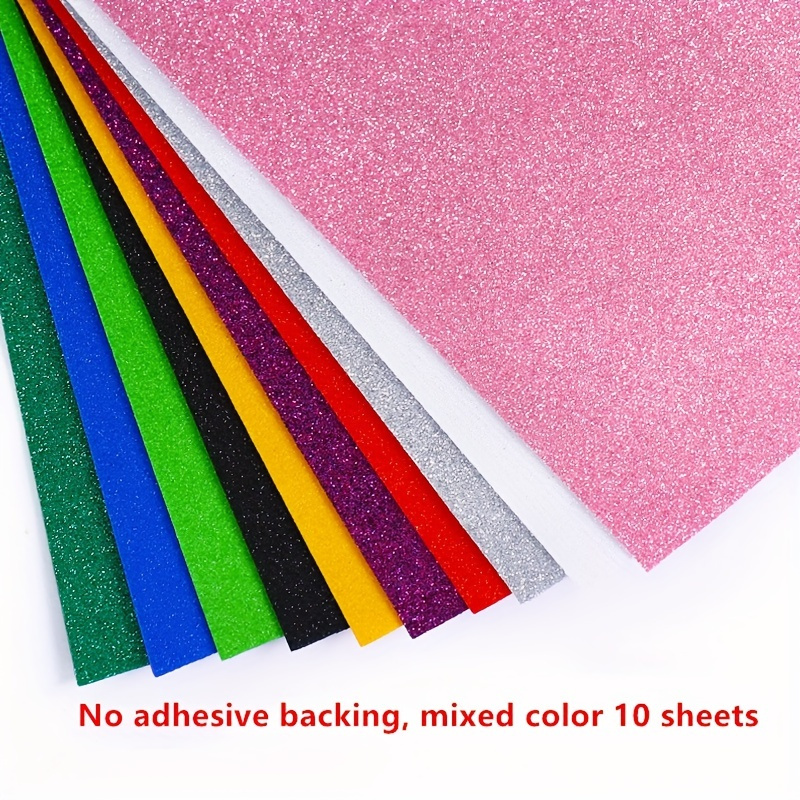 A4 Glitter Foam Sheet for Decoration, Art & Craft (10 Sheet 10 Different  Color)