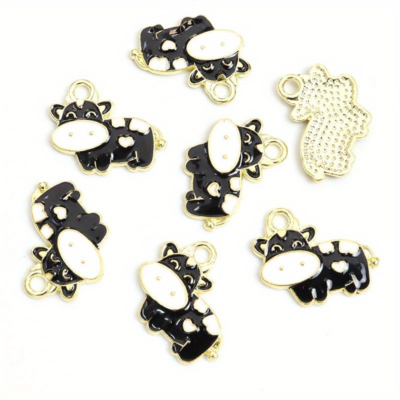 10pcs Alloy Drip Oil Charm, Cartoon Anime Cute Enamel Charms, Earring Pendant, DIY Keychain Necklace Pendant Charms for Jewelry, Jewels Making,Temu