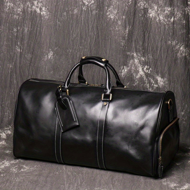 Men's Genuine Leather Handbag American Style Vintage Luggage Bag
