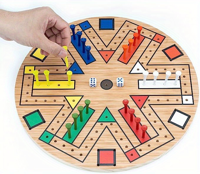 Hand Made Colorful Wood Peg Game from Thailand 'Code Breaker