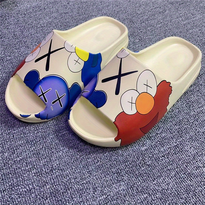 cookie monster yeezy slides