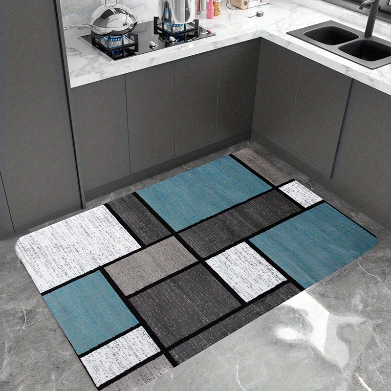 1  thickened kitchen floor mat non slip oil proof floor mat waterproof runner rug dirt resistant floor carpet machine washable entrance doormat   room laundry bathroom water absorbing floor mat room decor details 2