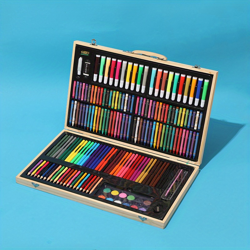 180pcs Painting Kits Oil Painting Sticks, Watercolor Pens, Crayons