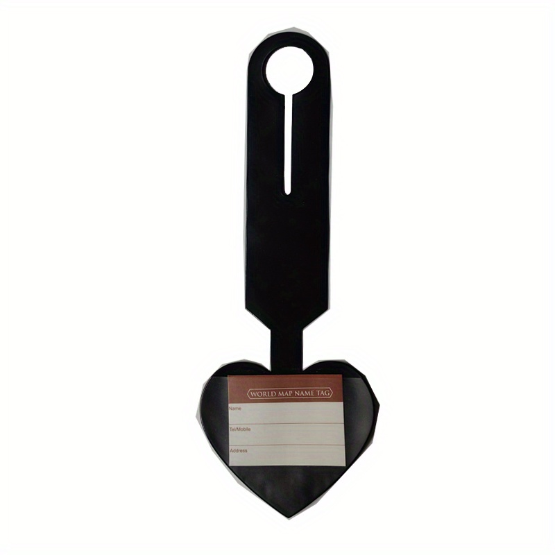 1pc Heart Shaped Luggage Tags Identification Tags With Name Id Cards