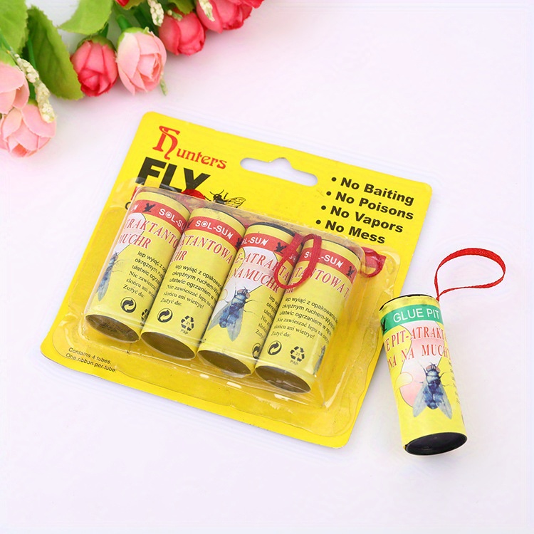  24 Fly Strips Indoor Sticky Hanging with Pins. Paper Tape for  Indoors and Outdoor. Catcher Ribbon Traps Flypaper. Fruit Gnat : Patio,  Lawn & Garden
