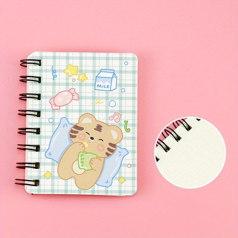 1pc/4pcs Cute Tiger Notebook A7 Coil Book Student Notebook - Temu Italy
