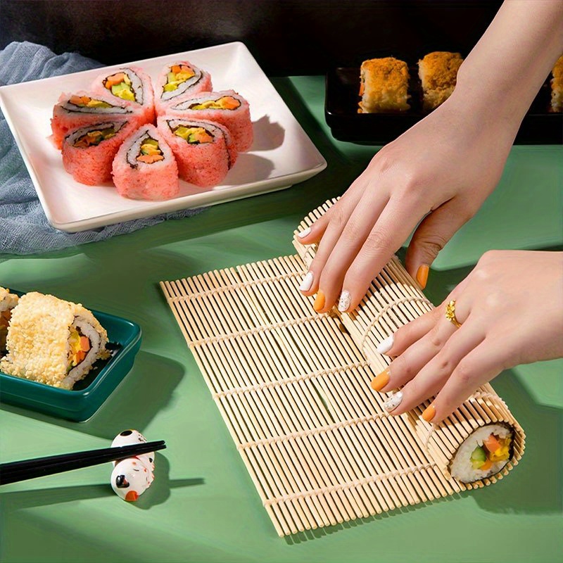 Useful Sushi Rolling Mat Lightweight Sushi Mat Non-Stick Easy to Use Bamboo  Curtain Sushi Rolling