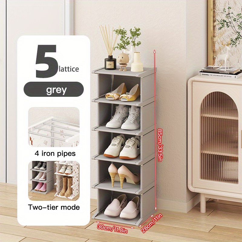 1pc 4-tier Easy-to-assemble Home Shoe Rack Shoe Cabinet