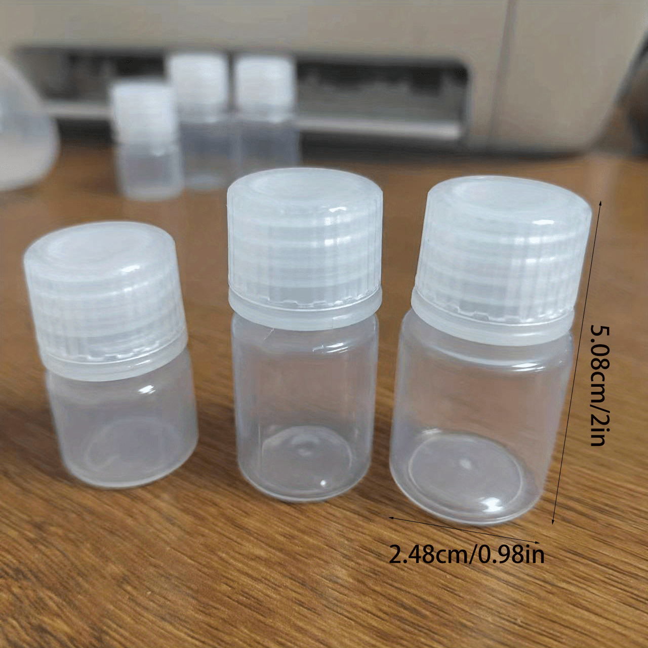5pcs 0.68oz/1.01oz Portable Clear Plastic Bottles Small Vial Liquid, Solid  Vial Packing Bottle Small Medicine Bottle