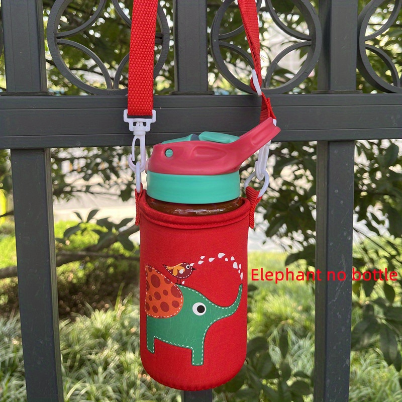 1pc Strap Water Bottle Children Cute Cartoon Crown Straw Cup - Temu