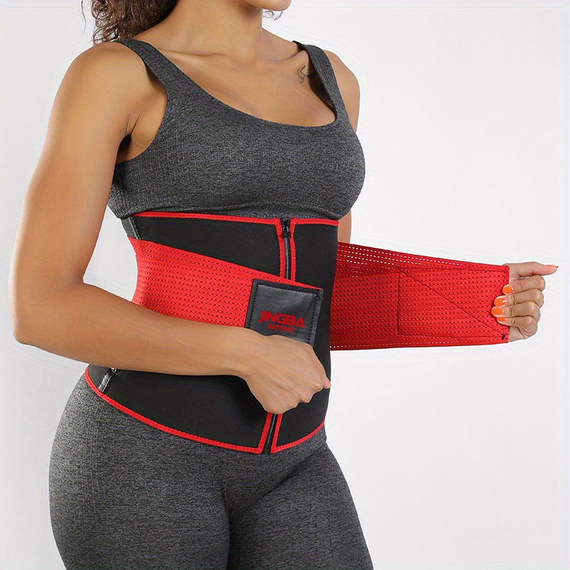 Adjustable Slimming Sweat Belt Waist Trainer Band Support Zipper Men Women
