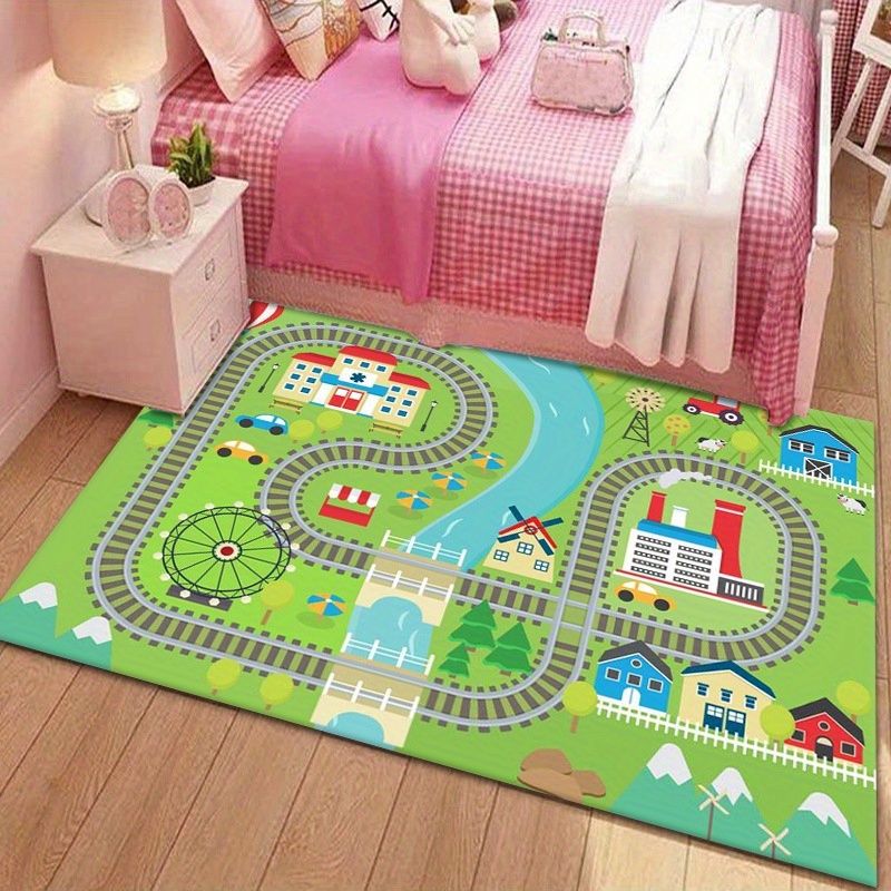  Alfombras de carretera para niños Alfombras de juego de calle  Alfombras decorativas para habitaciones infantiles, dormitorios y salas de juegos  Alfombras de juego grandes para aprendizaje seguro, : Hogar y Cocina